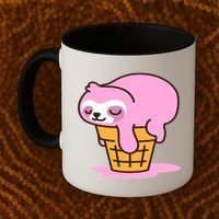 Ice Cream Sloth Cute Coffee Mug thumb 2