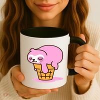 Ice Cream Sloth Cute Coffee Mug thumb 3