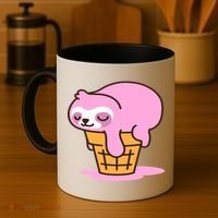 Ice Cream Sloth Cute Coffee Mug thumb 4