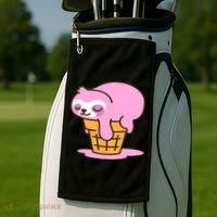 Ice Cream Sloth Cute Golf Towel thumb 2