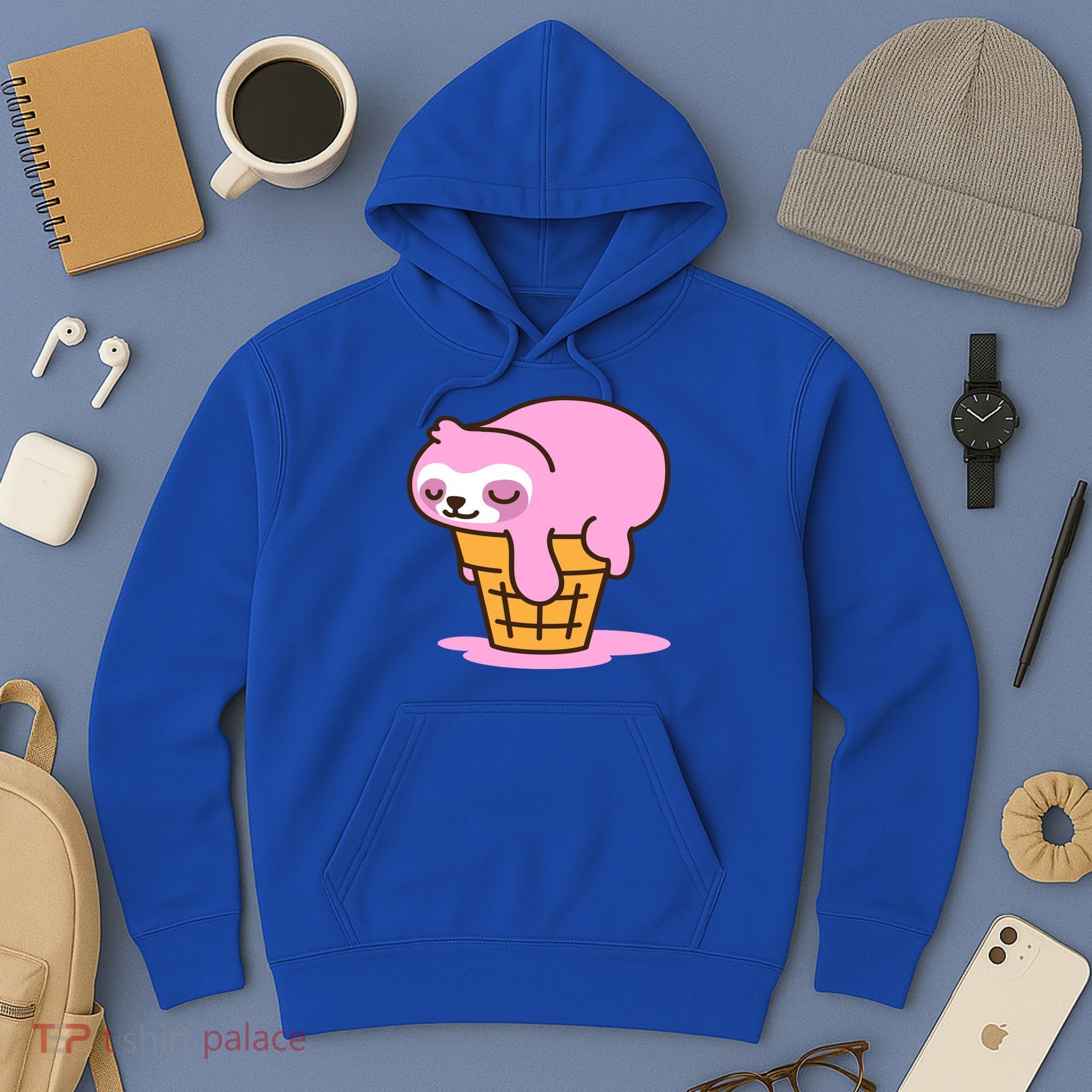 Ice Cream Sloth Cute Hoodie
