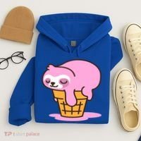 Ice Cream Sloth Cute Hoodie thumb 4
