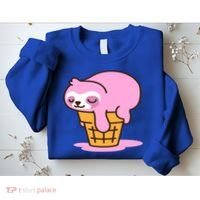 Ice Cream Sloth Cute Sweatshirt thumb 2