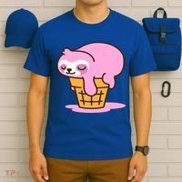 Ice Cream Sloth Cute T-Shirt thumb 6