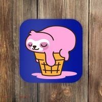 Ice Cream Sloth Cute Coaster thumb 0