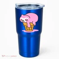 Ice Cream Sloth Cute Tumbler thumb 0