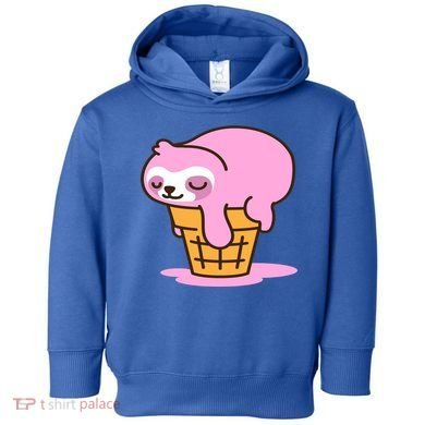 Ice Cream Sloth Cute Toddler Hoodie