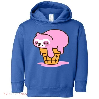 Ice Cream Sloth Cute Toddler Hoodie
