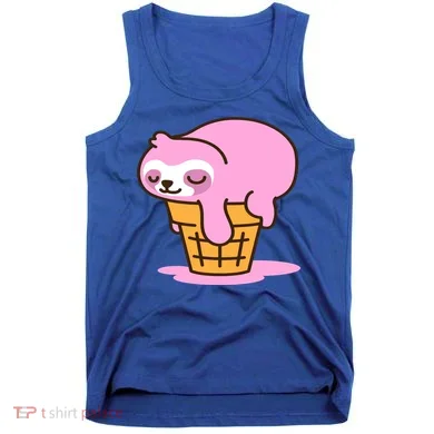 Ice Cream Sloth Cute Tank Top