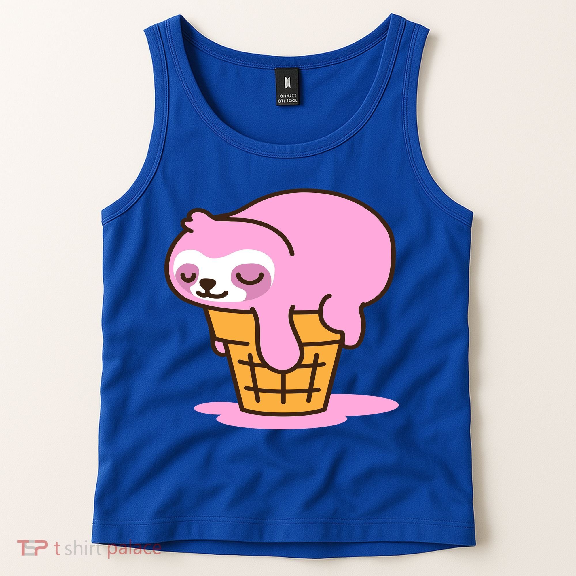Ice Cream Sloth Cute Tank Top