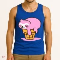 Ice Cream Sloth Cute Tank Top thumb 3