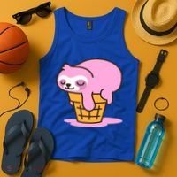 Ice Cream Sloth Cute Tank Top thumb 4