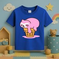 Ice Cream Sloth Cute Toddler T-Shirt thumb 3