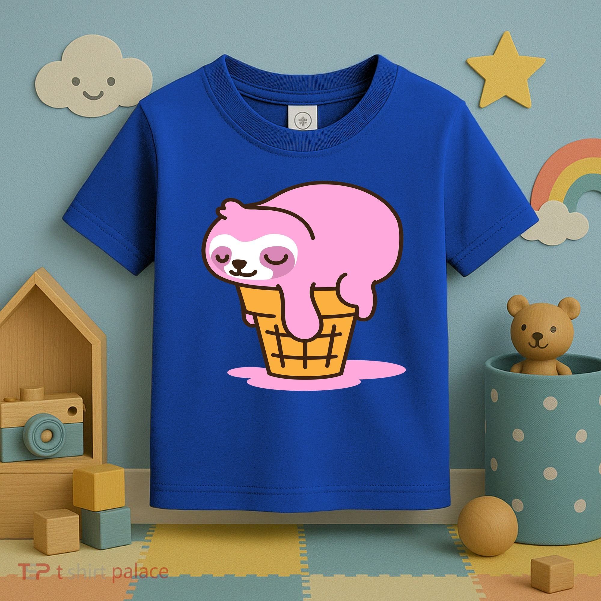 Ice Cream Sloth Cute Toddler T-Shirt