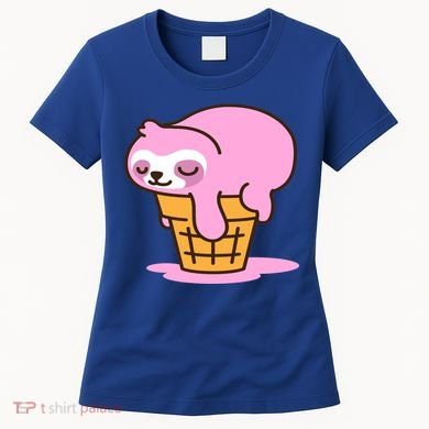 Ice Cream Sloth Cute Women's T-Shirt
