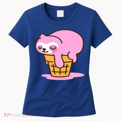 Ice Cream Sloth Cute Women's T-Shirt