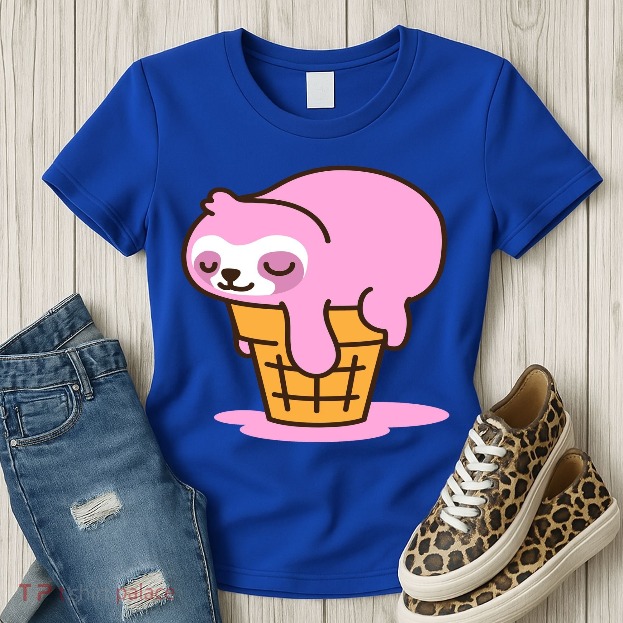 Ice Cream Sloth Cute Women's T-Shirt