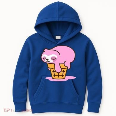Ice Cream Sloth Cute Kids Hoodie
