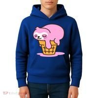 Ice Cream Sloth Cute Kids Hoodie thumb 4