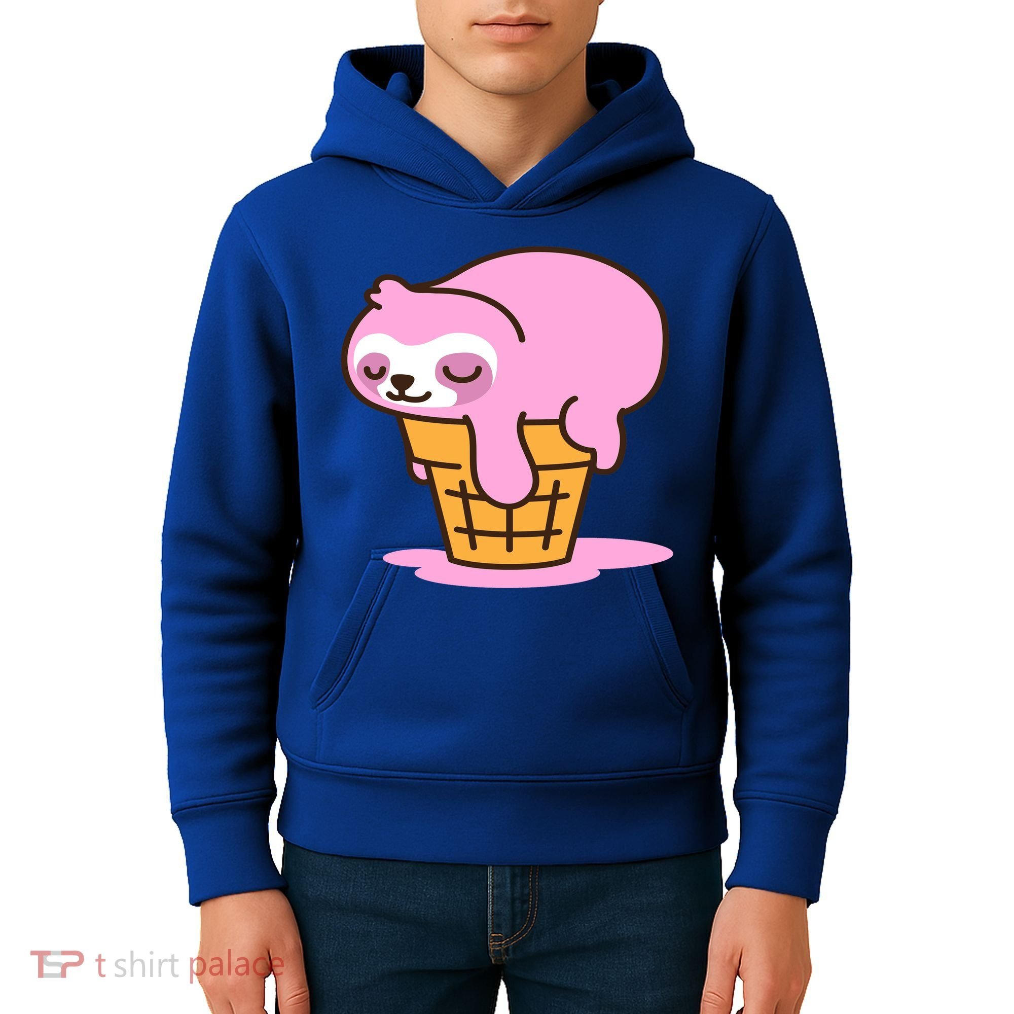 Ice Cream Sloth Cute Kids Hoodie