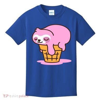 Ice Cream Sloth Cute Kids T-Shirt