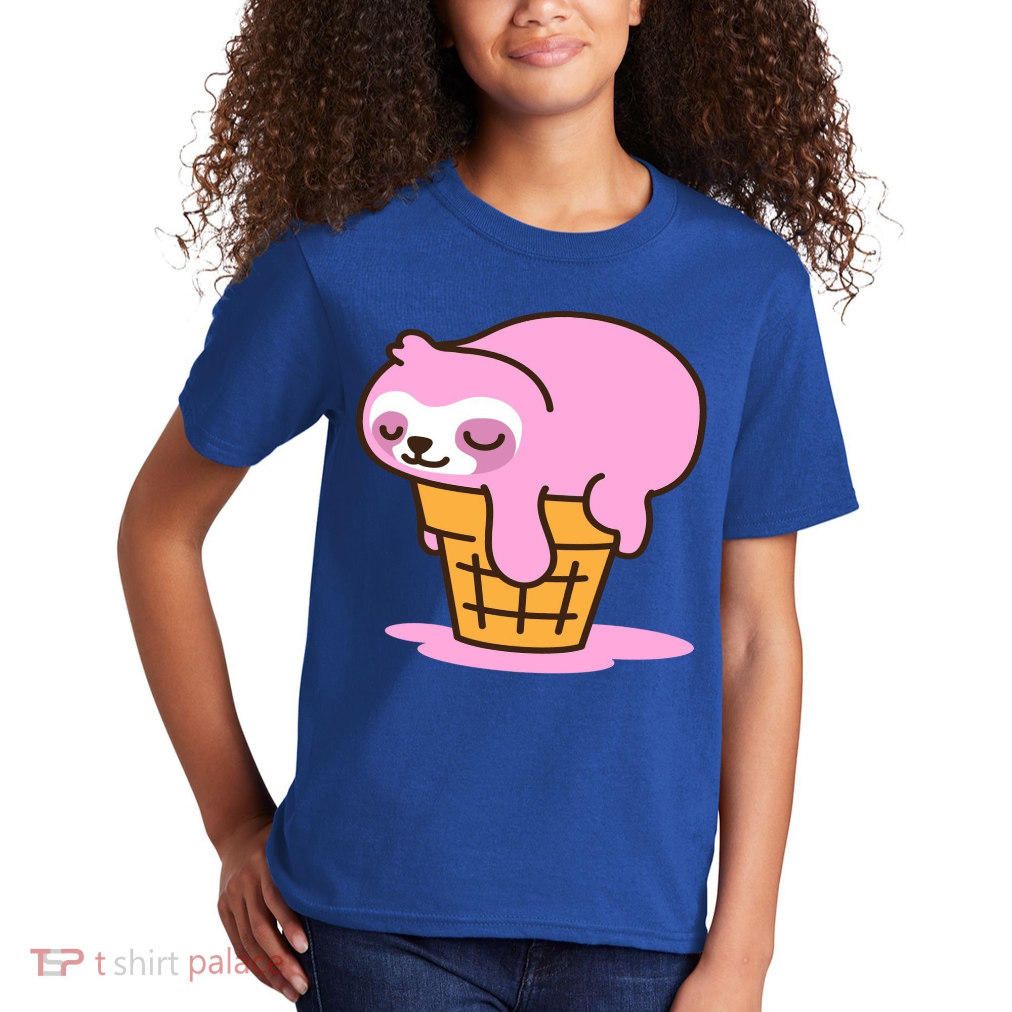 Ice Cream Sloth Cute Kids T-Shirt