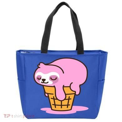 Ice Cream Sloth Cute Tote Bag