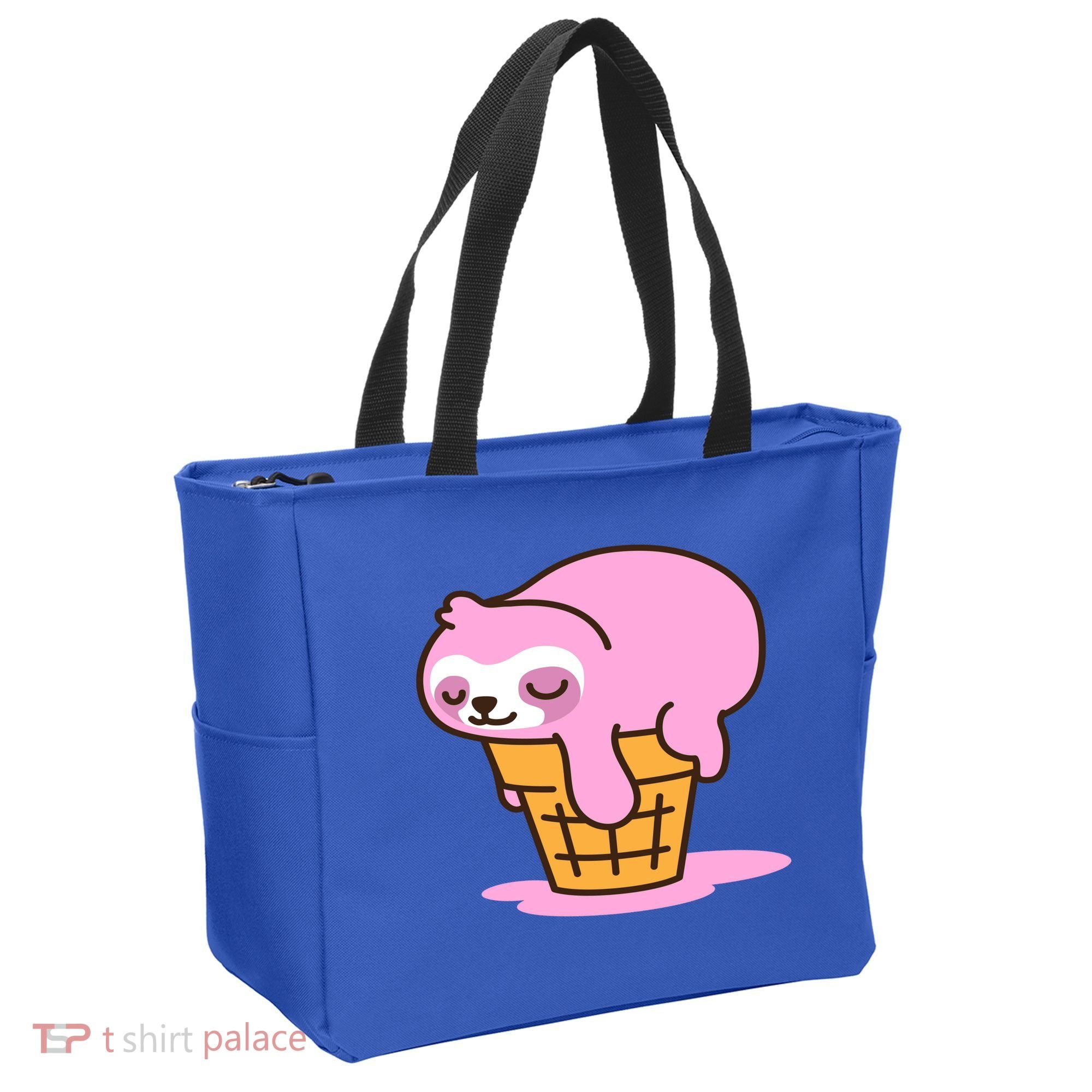 Ice Cream Sloth Cute Tote Bag