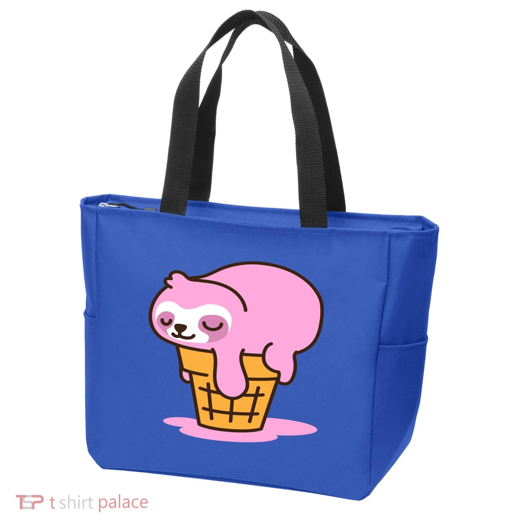 Ice Cream Sloth Cute Tote Bag