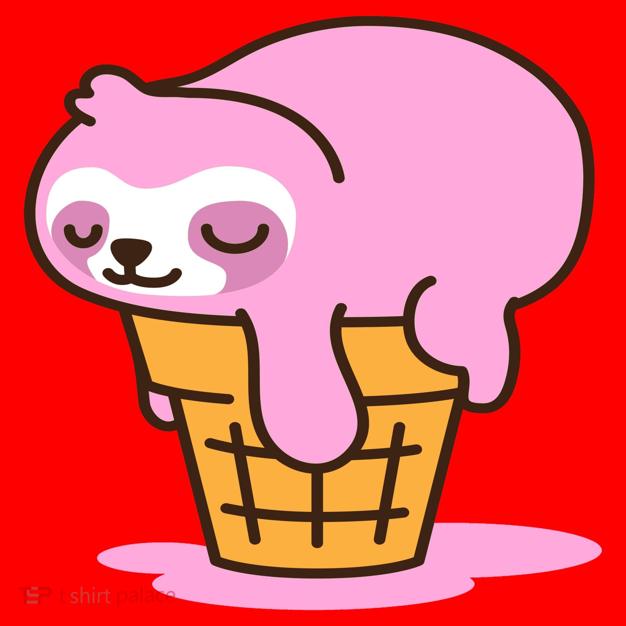 Ice Cream Sloth Cute Santa Hat