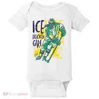 Ice Hockey Girl Baby Bodysuit thumb 0