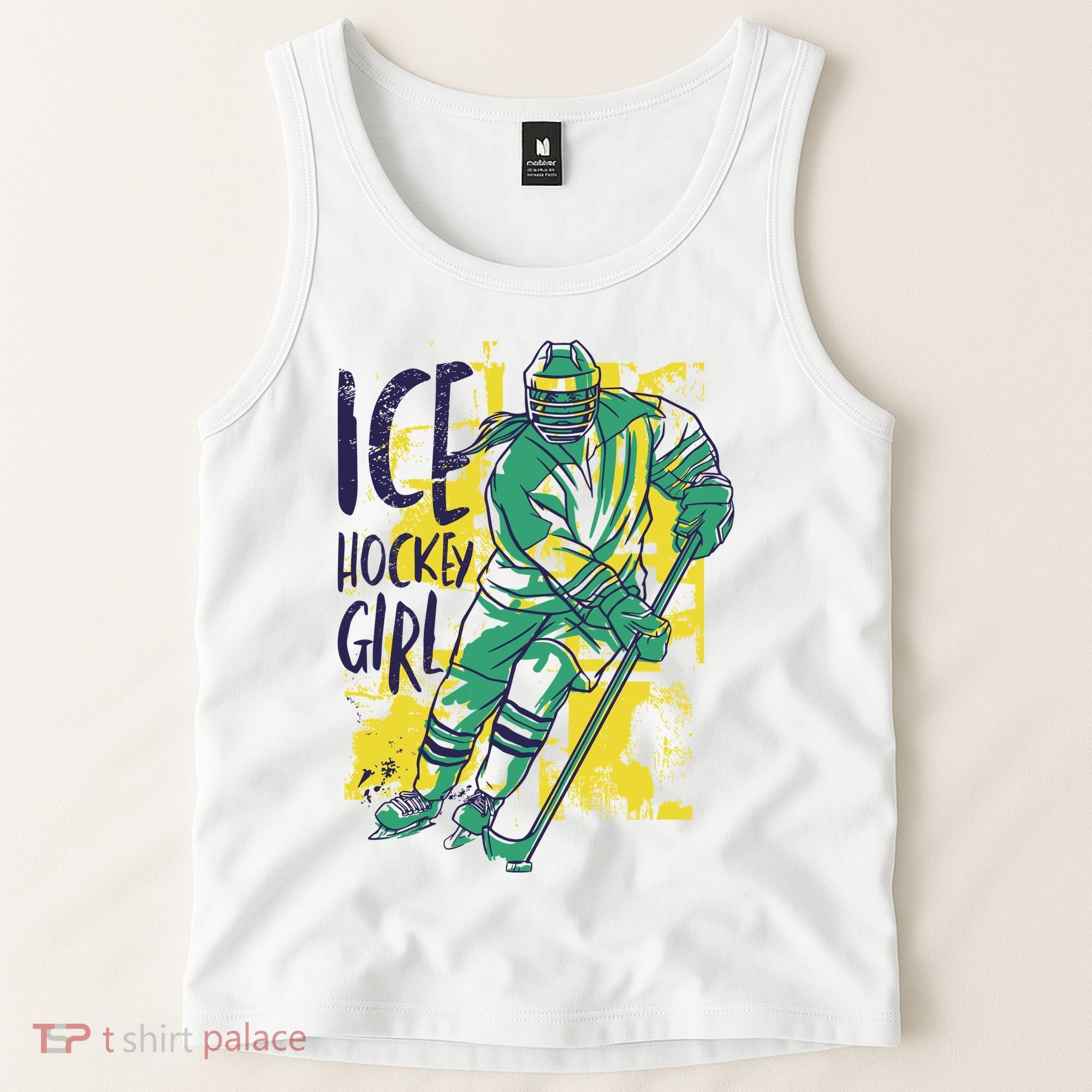 Ice Hockey Girl Tank Top