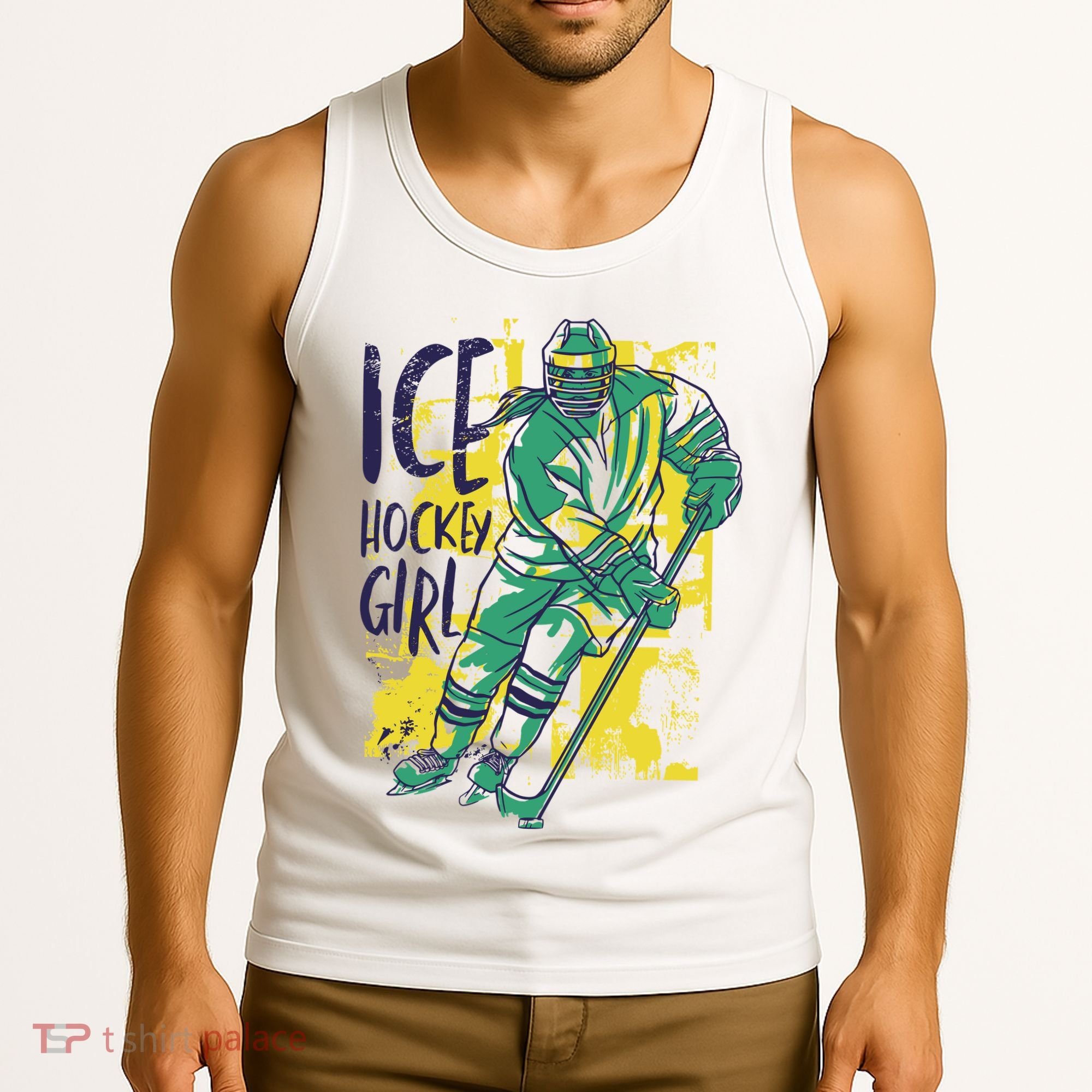 Ice Hockey Girl Tank Top