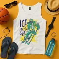 Ice Hockey Girl Tank Top thumb 4