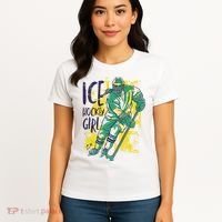 Ice Hockey Girl Women's T-Shirt thumb 4