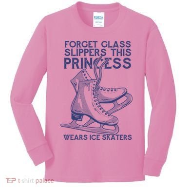 Ice Skating Princess Kids Long Sleeve Shirt