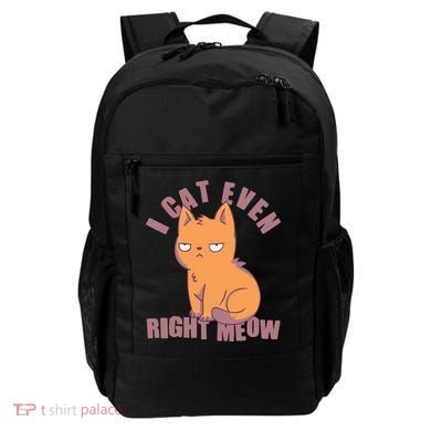 I Can't Even Right Meow Funny Smug Cat Backpack