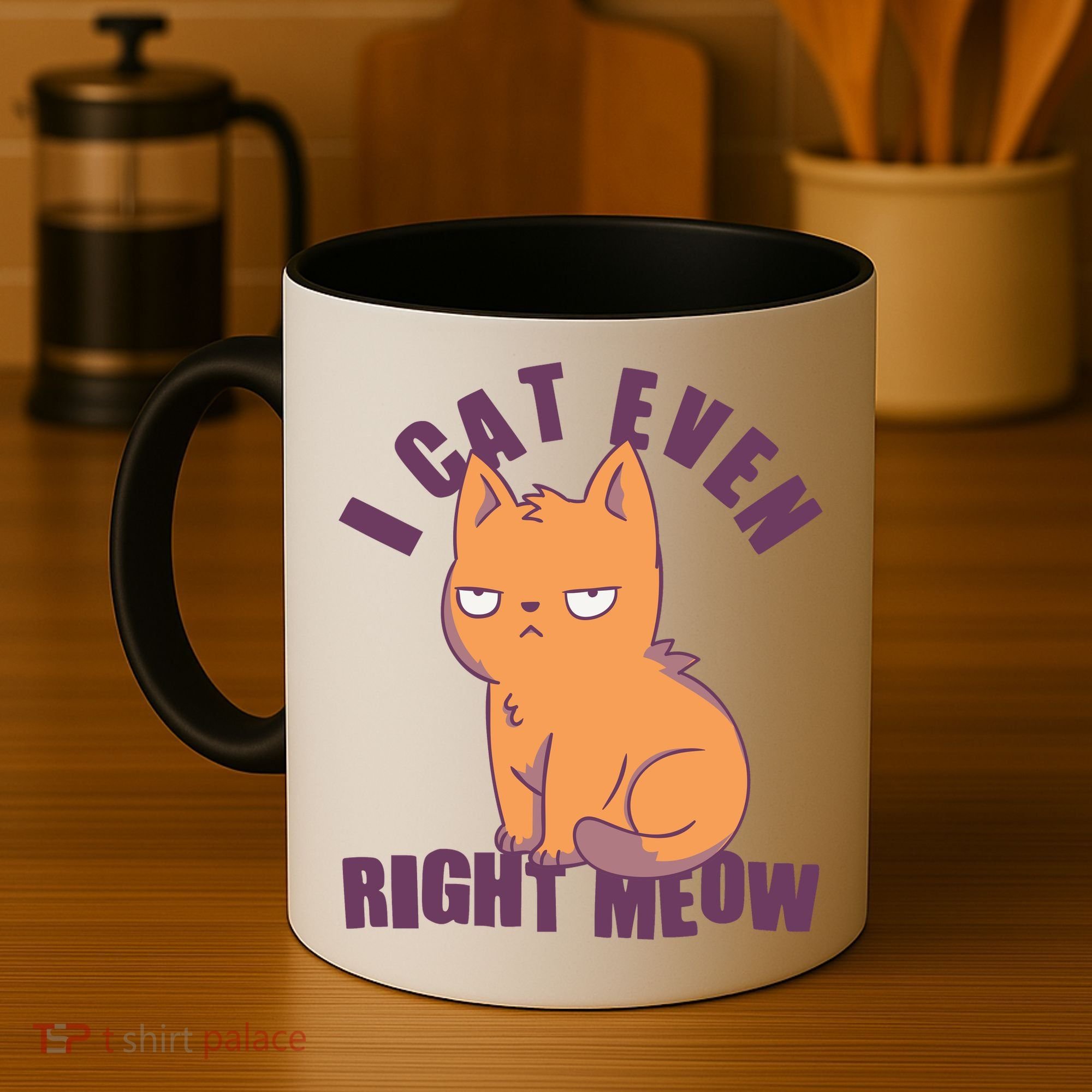 I Can't Even Right Meow Funny Smug Cat Coffee Mug