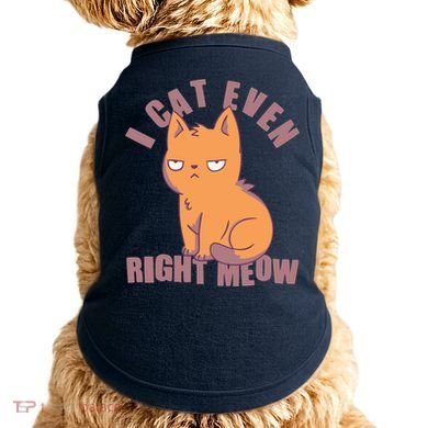 I Can't Even Right Meow Funny Smug Cat Doggie Tank