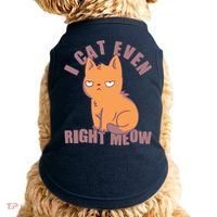 I Can't Even Right Meow Funny Smug Cat Doggie Tank thumb 0