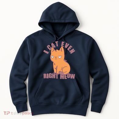I Can't Even Right Meow Funny Smug Cat Hoodie