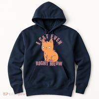 I Can't Even Right Meow Funny Smug Cat Hoodie thumb 0