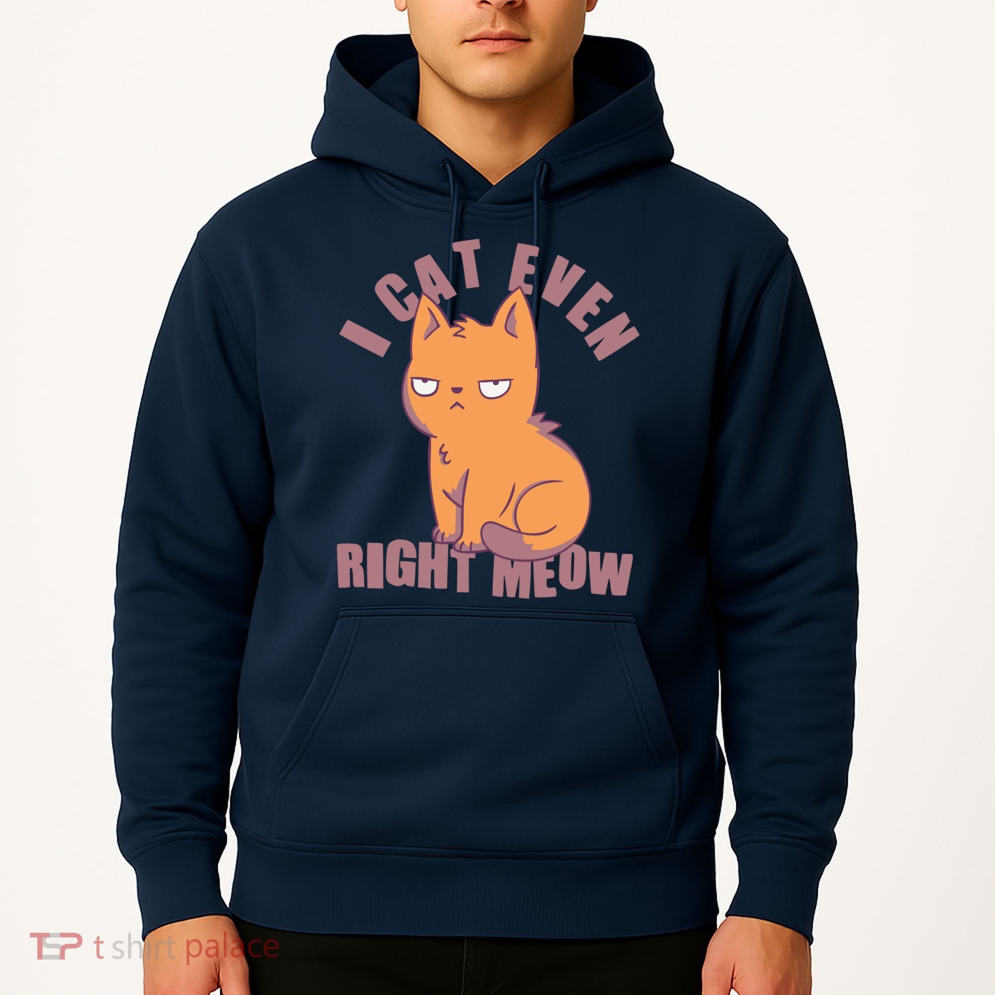 I Can't Even Right Meow Funny Smug Cat Hoodie