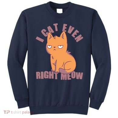 I Can't Even Right Meow Funny Smug Cat Sweatshirt
