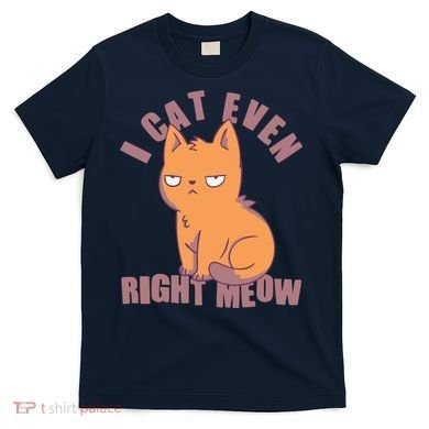 I Can't Even Right Meow Funny Smug Cat T-Shirt