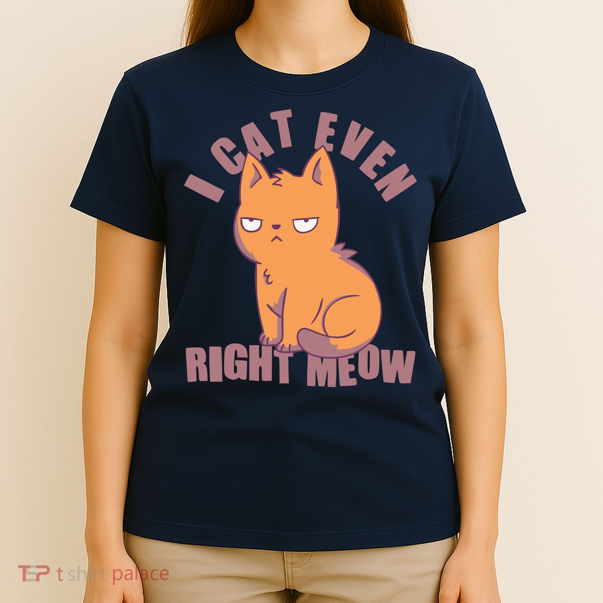 I Can't Even Right Meow Funny Smug Cat T-Shirt
