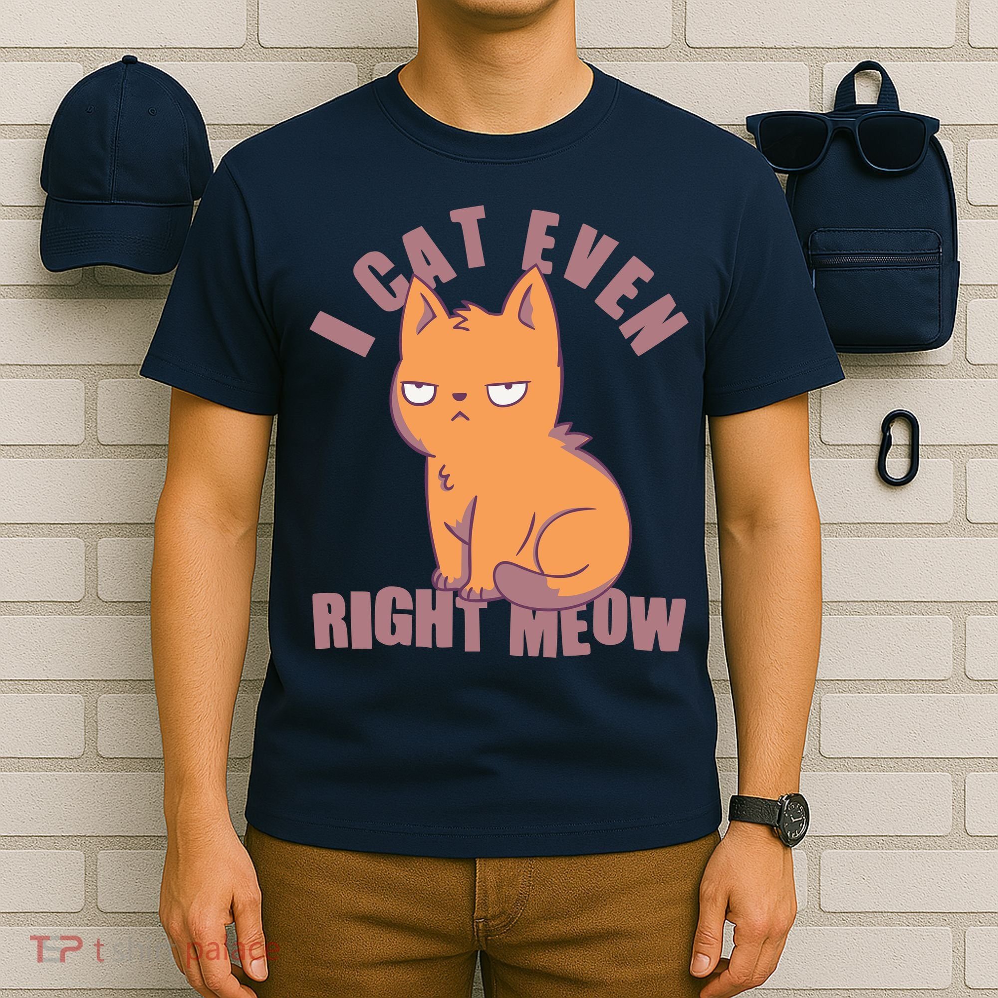 I Can't Even Right Meow Funny Smug Cat T-Shirt