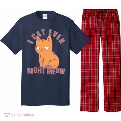 I Can't Even Right Meow Funny Smug Cat Pajama Set