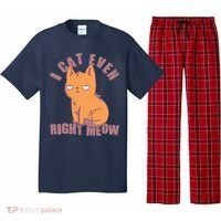 I Can't Even Right Meow Funny Smug Cat Pajama Set thumb 0