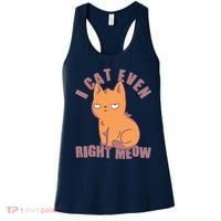 I Can't Even Right Meow Funny Smug Cat Women's Tank Top thumb 0